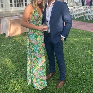 Vici Green Floral Maxi Dress